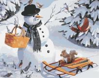 Opakowanie Malowanie po numerach - Bałwanek 30x40cm