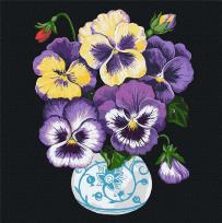 Opakowanie Malowanie po numerach - Bratki 40x40