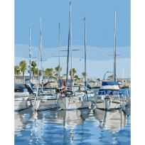 Opakowanie Malowanie po numerach BRUSHME 40x50 cm jachty