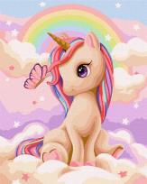 Opakowanie Malowanie po numerach - Ciekawy jednorożec 40x50cm