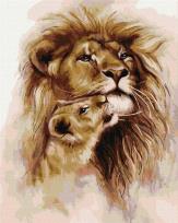 Opakowanie Malowanie po numerach - Czułość lwa 40x50cm