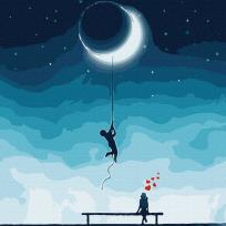 Opakowanie Malowanie po numerach - Dla Ciebie Księżyc.. 50x50