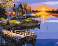 Opakowanie Malowanie po numerach - Dom nad jeziorem 40x50cm