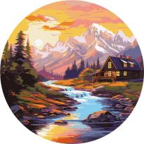 Opakowanie Malowanie po numerach - Dom nad rzeką 39cm