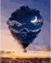 Opakowanie Malowanie po numerach - Dom w chmurach 40x50cm