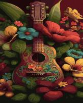 Opakowanie Malowanie po numerach Gitara w ogrodzie