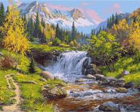 Opakowanie Malowanie po numerach - Górski potok 40x50
