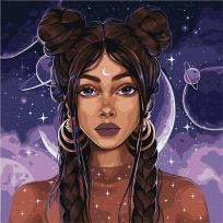 Opakowanie Malowanie po numerach - Kosmiczna dziewczyna