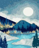 Opakowanie Malowanie po numerach - Krajobraz srebra 40x50cm