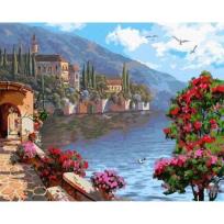 Opakowanie Malowanie po numerach - Kwitnąca Promenada 40x50cm