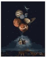 Opakowanie Malowanie po numerach - Lot w kosmos 40x50cm