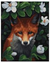 Opakowanie Malowanie po numerach - Młody lis w kwiatach 40x50