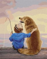 Opakowanie Malowanie po numerach - Na łowisku 40x50