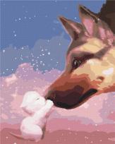 Opakowanie Malowanie po numerach - Odważny przyjaciel 40x50cm