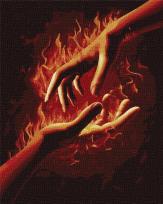 Opakowanie Malowanie po numerach - Ogień między nami 40x50cm