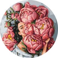 Opakowanie Malowanie po numerach okrągłe - Dziewczyna... 40cm