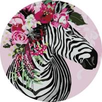 Opakowanie Malowanie po numerach okrągłe - Fantastyczna zebra