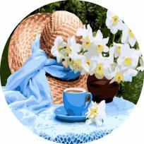 Opakowanie Malowanie po numerach okrągłe - Filiżanka herbaty