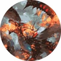 Opakowanie Malowanie po numerach okrągłe - Smok 40cm