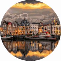 Opakowanie Malowanie po numerach okrągłe - Zachód słońca 40cm