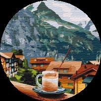 Opakowanie Malowanie po numerach owalne Cappuccino