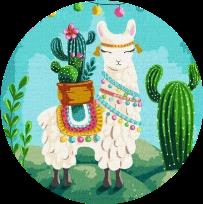 Opakowanie Malowanie po numerach owalne Lama