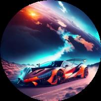 Opakowanie Malowanie po numerach owalne Samochód wyścigowy