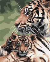 Opakowanie Malowanie po numerach - Pasiasta rodzina 40x50