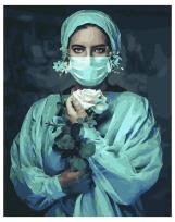 Opakowanie Malowanie po numerach - Pielęgniarka z różą 40x50