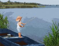 Opakowanie Malowanie po numerach - Pierwsze łowienie 40x50cm