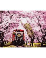 Opakowanie Malowanie po numerach - Pociąg na wiosnę 40x50cm