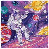 Opakowanie Malowanie po numerach - Podróż w kosmos 40x40cm