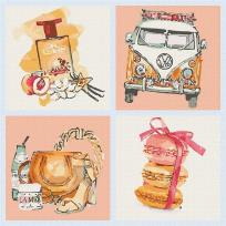 Opakowanie Malowanie po numerach - Pudrowe szczęście 40x40cm