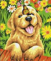 Opakowanie Malowanie po numerach - Radosny szczeniak 40x50cm