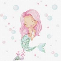 Opakowanie Malowanie po numerach - Różowa syrenka 30x30