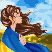 Opakowanie Malowanie po numerach - Serce Ukrainy 40x40cm