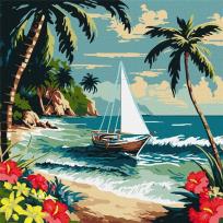 Opakowanie Malowanie po numerach - Słoneczny brzeg 40x40cm