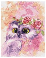 Opakowanie Malowanie po numerach - Sowa w różowym 40x50cm