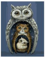 Opakowanie Malowanie po numerach - Sowia rodzina 40x50cm