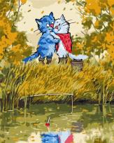 Opakowanie Malowanie po numerach - Spotkanie nad rzeką 40x50