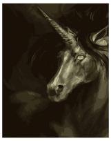 Opakowanie Malowanie po numerach - Szary jednorożec 40x50cm