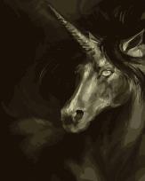 Opakowanie Malowanie po numerach Szary jednorożec