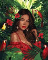 Opakowanie Malowanie po numerach - Tropikalna księżniczka