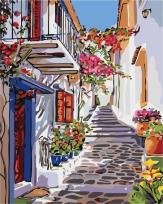 Opakowanie Malowanie po numerach - Ulica w Santorini 40x50cm