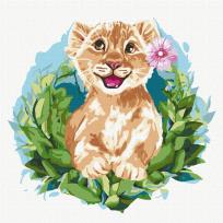 Opakowanie Malowanie po numerach - Urocze lwiątko 30x30