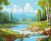 Opakowanie Malowanie po numerach - W brzozowym gaju 40x50cm