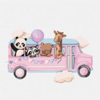 Opakowanie Malowanie po numerach - Wesoły autobus 30x30cm