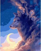 Opakowanie Malowanie po numerach - Wilk w chmurach 40x50cm