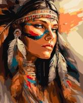 Opakowanie Malowanie po numerach - Wojownik Tuzemka 40x50cm