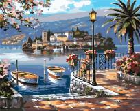 Opakowanie Malowanie po numerach - Wyspa i łodzie 40x50cm